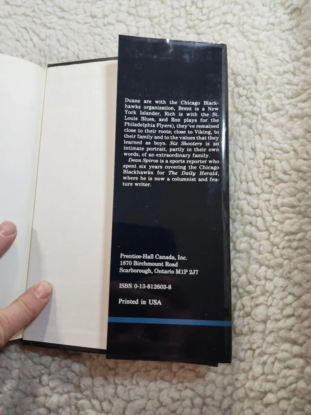 Six Shooters Hockeys Sutter Brothers Dean Spiros Hardcover 1990 Sports Biography - Picture 9 of 15